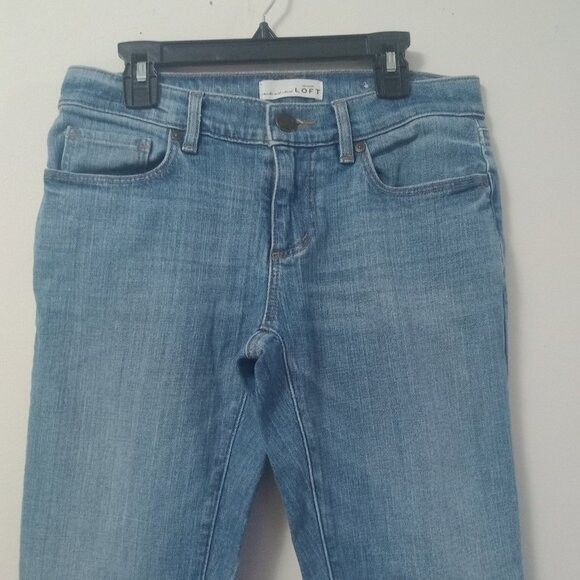 Loft Jeans Relaxed Skinny Size 0 Mid Rise Light Wash - Picture 2 of 9